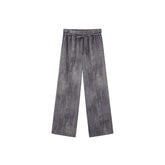 Women's Printed Textured Straight-Leg Pants